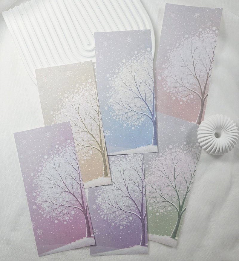 Snowflake Tree Background Paper - 便條紙/便利貼 - 紙 多色