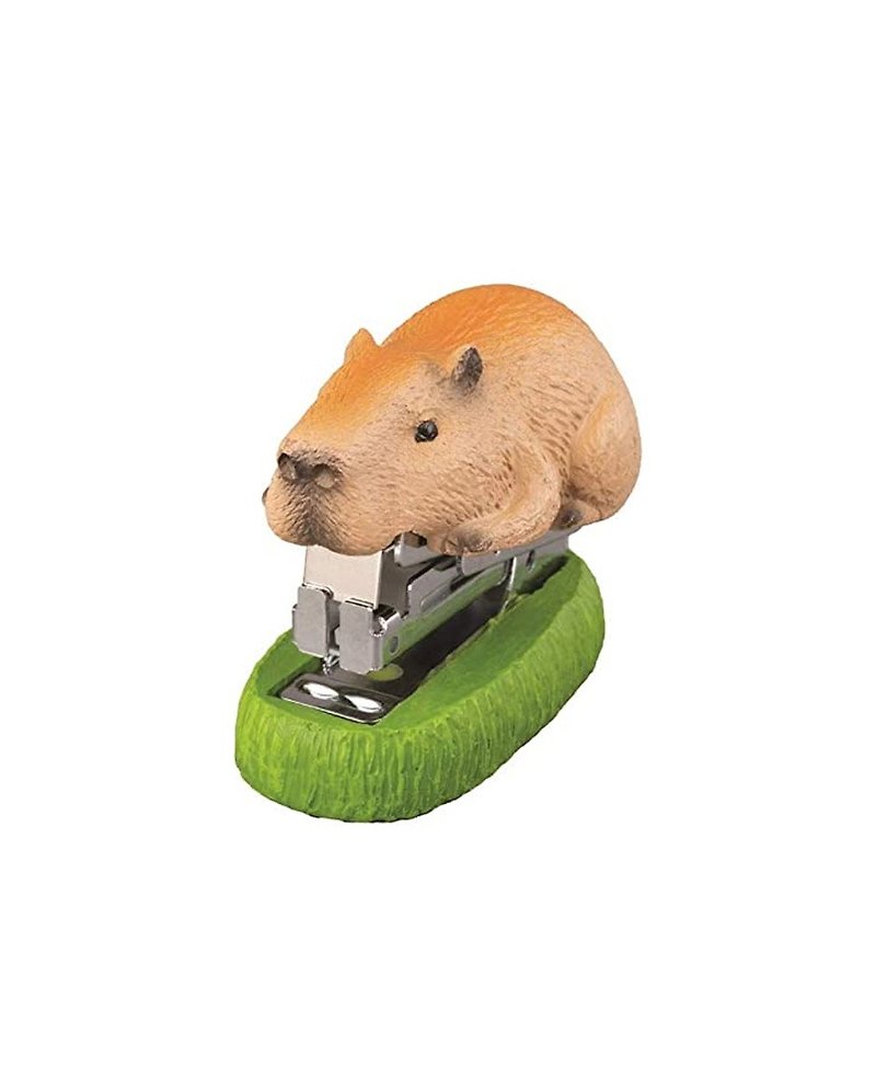 Japan Magnets Healing Series Capybara Shape 10 Needle Small Stapler - Staplers - Resin Brown