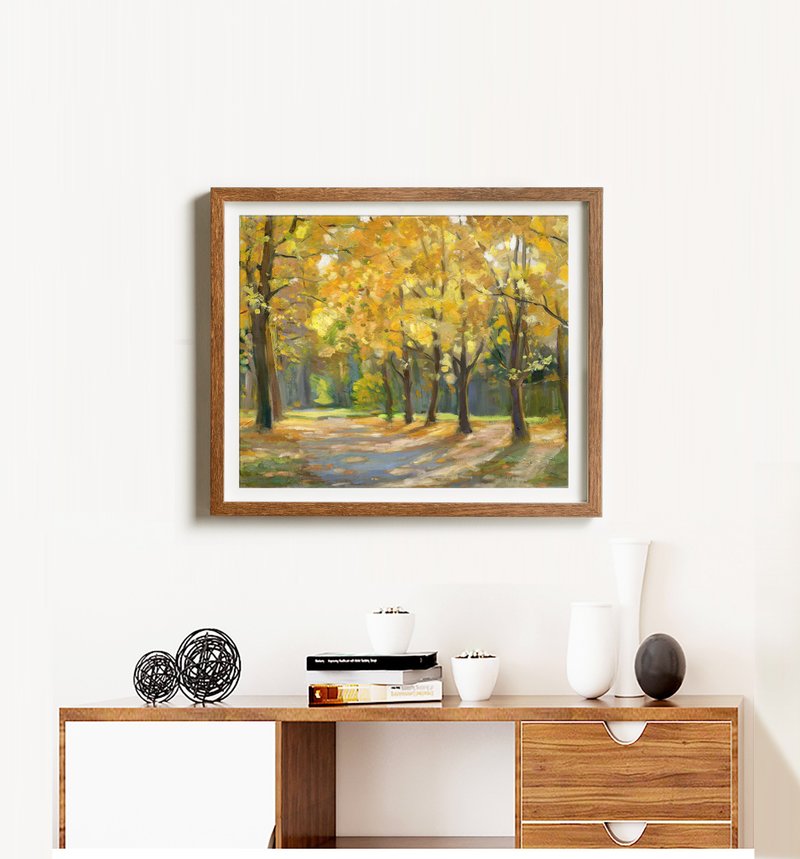 Hand-painted oil painting landscape painting hanging painting autumn landscape decorative painting gallery wall home living space layout - Posters - Other Materials 