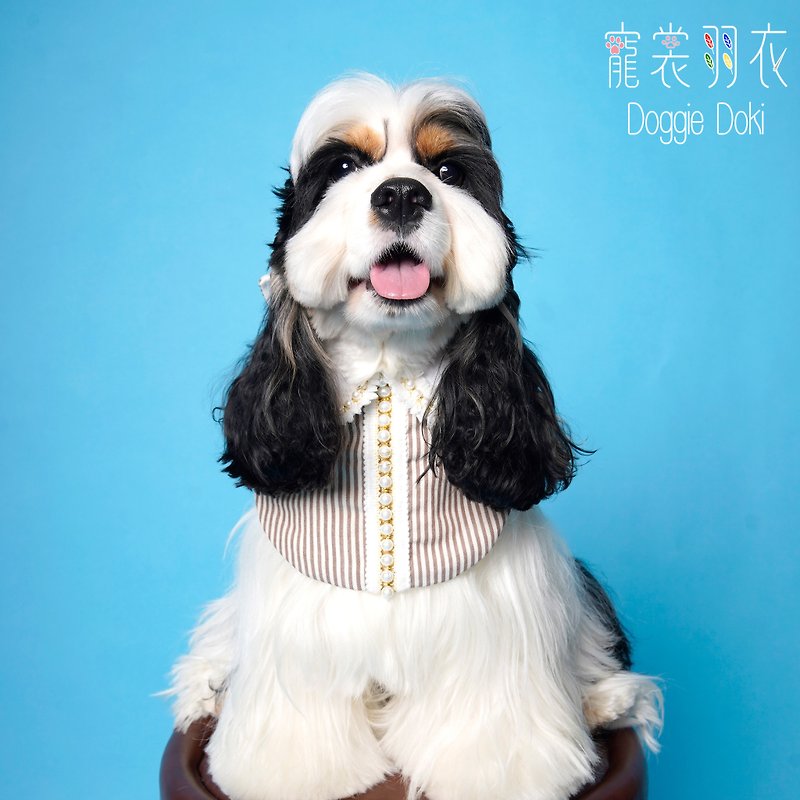 寵裳羽衣 Doggie Doki - Isabella Scarf - ชุดสัตว์เลี้ยง - ผ้าฝ้าย/ผ้าลินิน สีส้ม