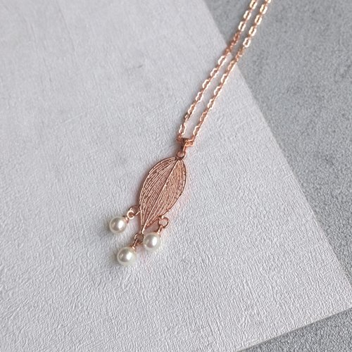 ハンドメイド ネックレス 本物葉脈デザイン 純粋な葉脈で作る】大切で大切なネックレス - ショップ Herb