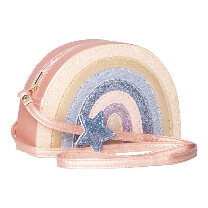 British Mimi & Lula_AW24_The Little Prince-Pink Rainbow Style Side Backpack - เครื่องประดับ - เส้นใยสังเคราะห์ 