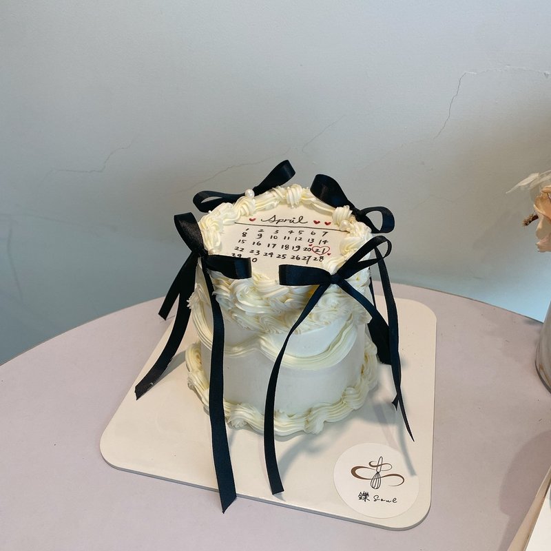 黑色緞帶燃燒蛋糕 客製化蛋糕 生日蛋糕 情人節 鑠甜點 紀念日 - 蛋糕/甜點 - 新鮮食材 