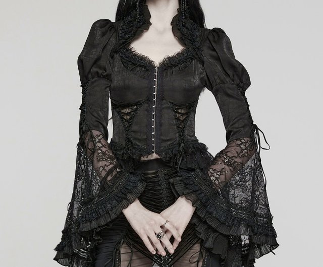 Gothic Omen Witch Lace Puff Sleeve Shirt - Shop PUNK RAVE Women's Shirts -  Pinkoi