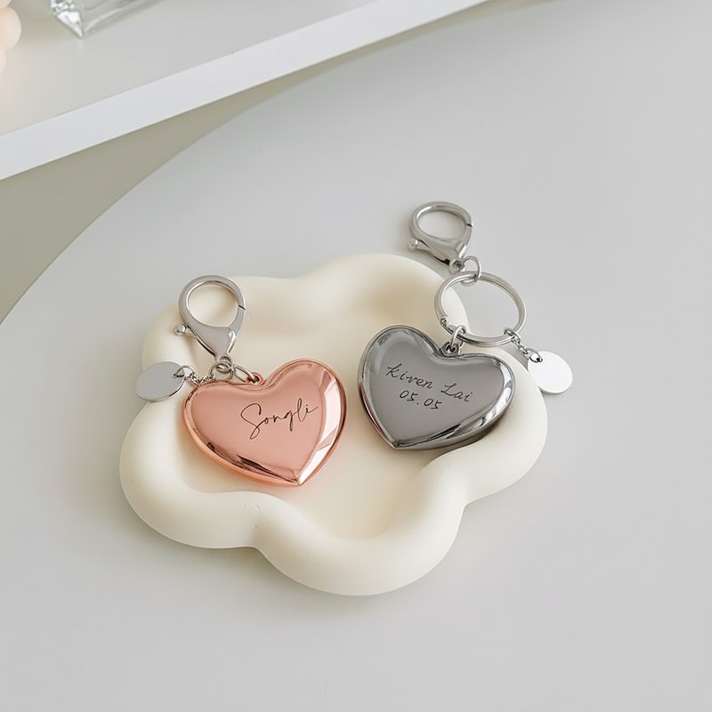 【禮物訂製】愛心造型悠遊卡吊飾禮盒|可客製化鐫刻|正版授權 - 鑰匙圈/鑰匙包 - 其他金屬 多色