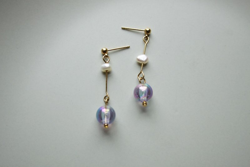 Clearance │ Bubble │ Earrings-Pearl - Earrings & Clip-ons - Other Metals Purple