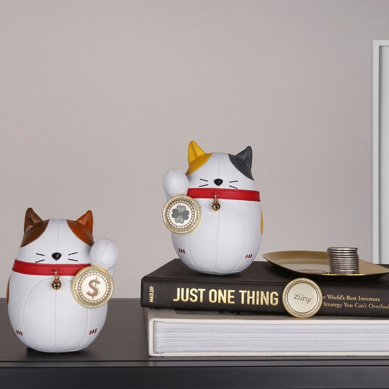 【紙鎮 | 開運】招財貓 Lucky Cat Fu 擺飾 | 聖誕禮 新年禮 入厝 - 裝飾/擺設  - 人造皮革 多色