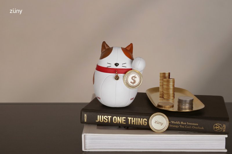 Zuny - Lucky Cat (Fu) - Paperweight - Items for Display - Faux Leather Multicolor