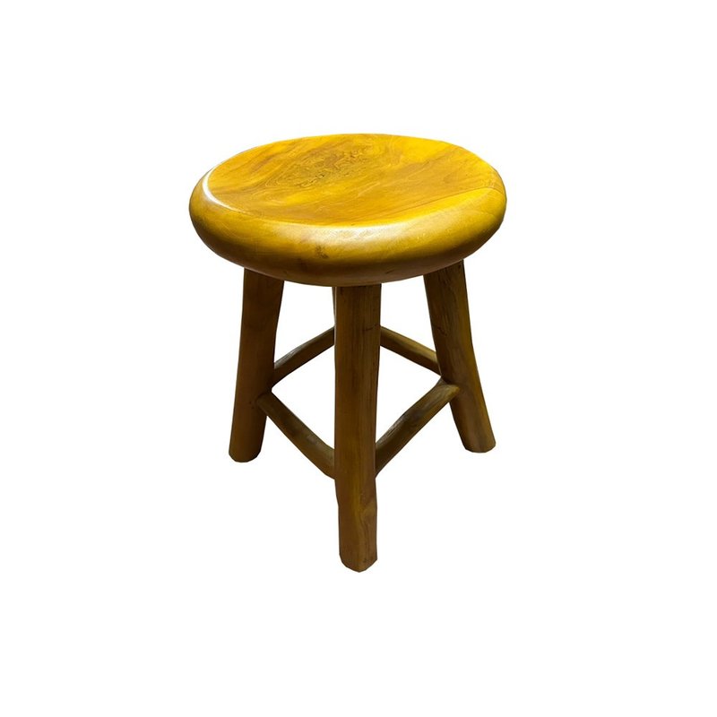 [Jidi City 100% Teak Furniture] EFACH029 Teak Round Chair Bench Chair Stool Dining Chair - เก้าอี้โซฟา - ไม้ 