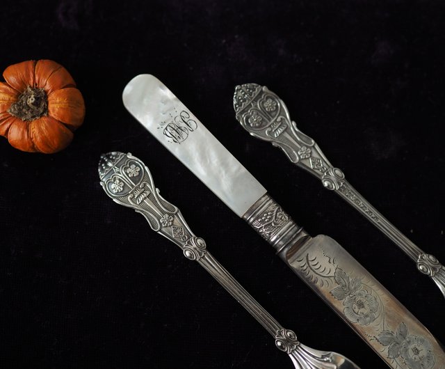 英国アンティークシルバーカトラリー3点セット - ショップ リボーン