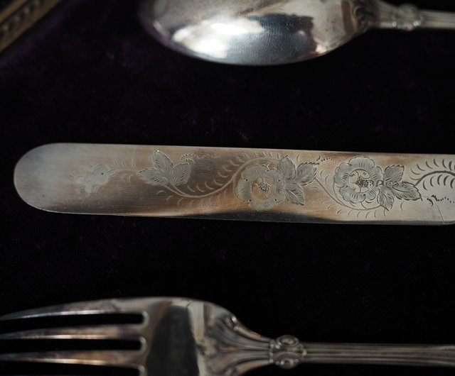 英国アンティークシルバーカトラリー3点セット - ショップ リボーン