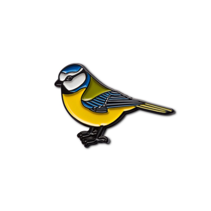 Enamel Pin Blue Tit - 徽章/別針 - 琺瑯 藍色