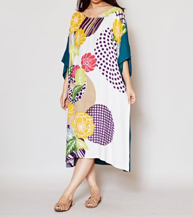 【預購中】✱花卉連身洋裝✱(三色) - 洋裝/連身裙 - 其他材質 多色
