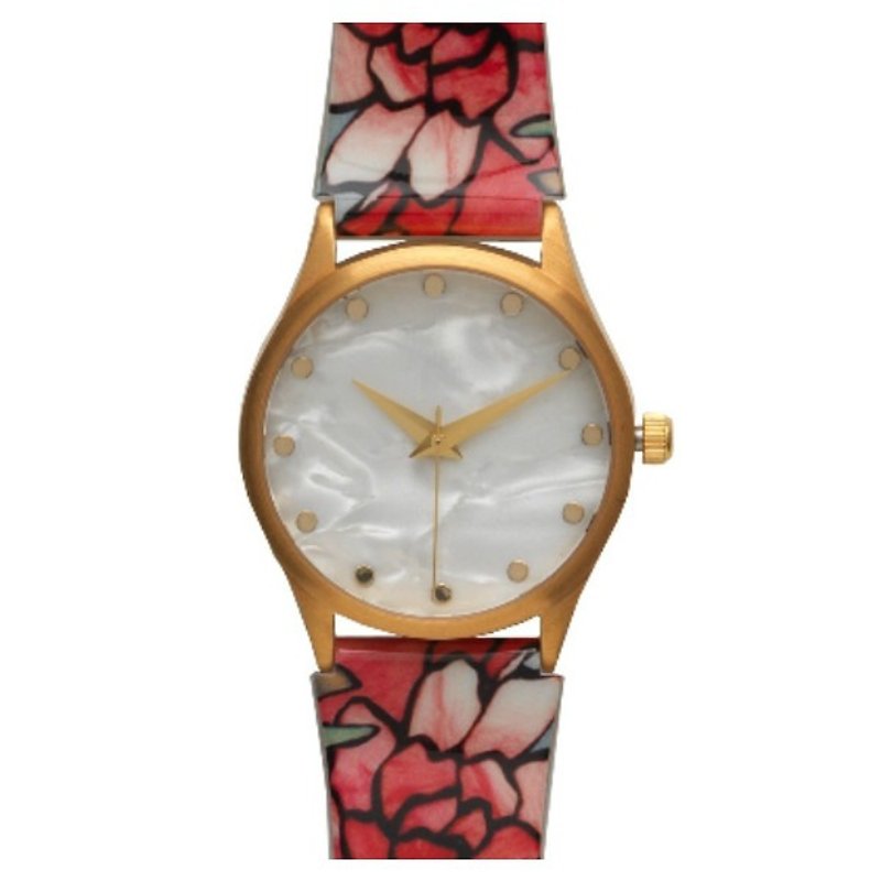 メトロポリタン美術館ティファニー牡丹時計 - 腕時計 - プラスチック 多色