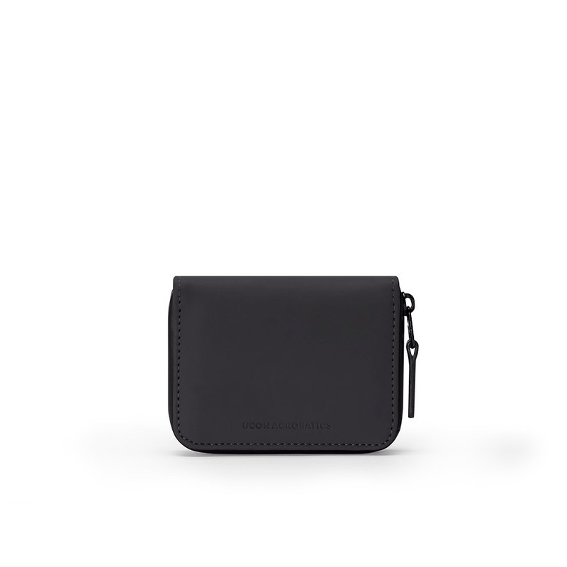 Denar Lotus Series Wallet (Black) - กระเป๋าสตางค์ - วัสดุอีโค สีดำ