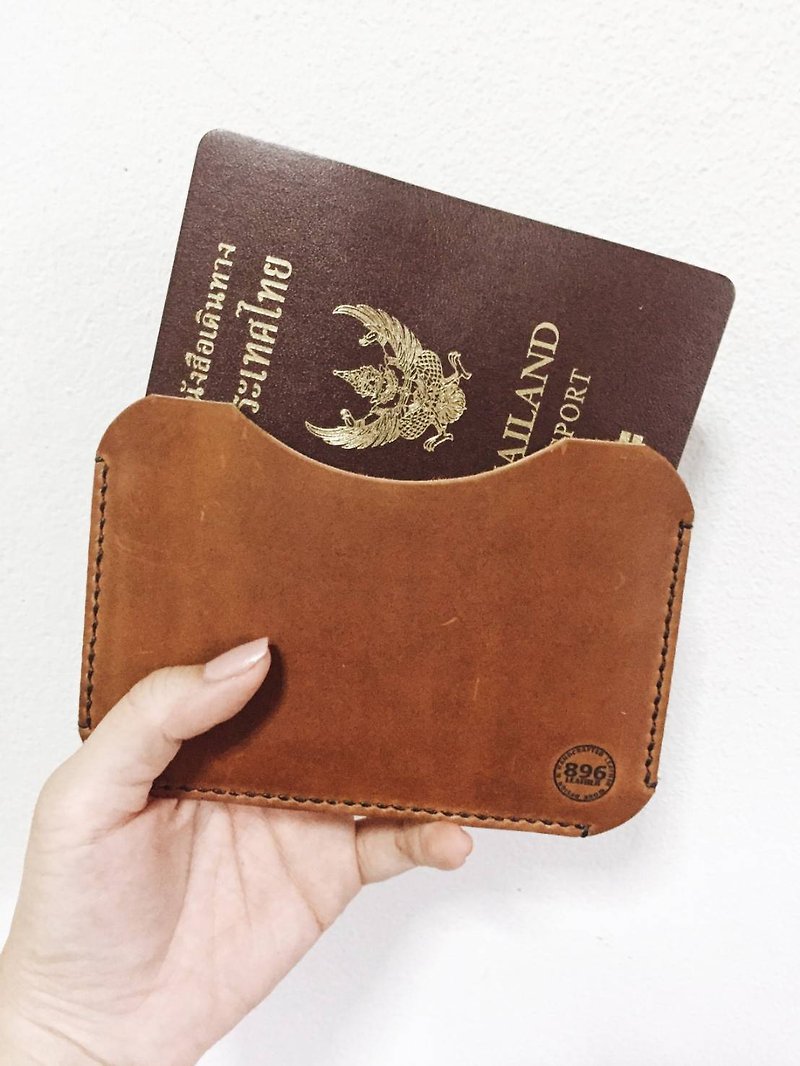 Leather Passport Cover, Leather Passport Case, Passport Holder, Passport Sleeve - 其他 - 真皮 咖啡色