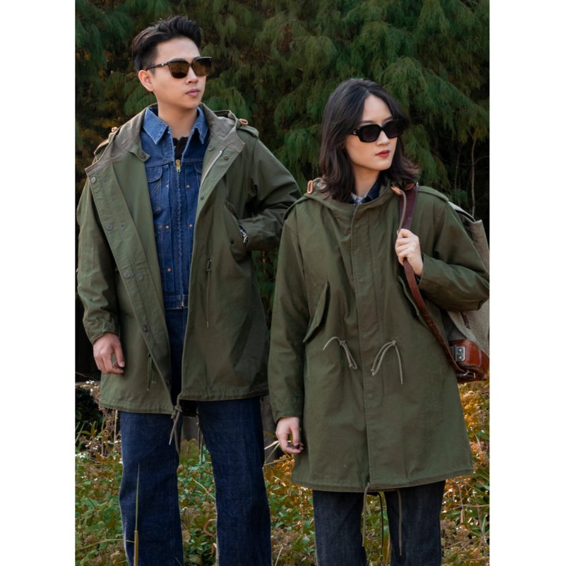 M51フィッシュテールパーカー ミリタリーグリーン ワークウェア ミドル丈 米軍支給品 ユニセックス PARKA - アウター メンズ - コットン・麻 グリーン