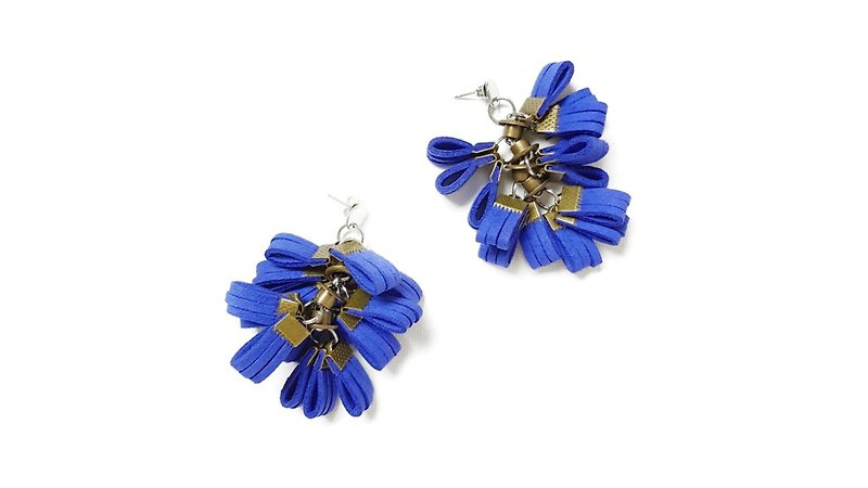 CLAUDIE Earrings //COBALT - 耳環/耳夾 - 其他材質 藍色