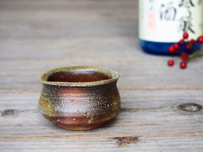 備前焼 ぐい呑み　gi-129 - 花瓶/陶器 - 陶 咖啡色