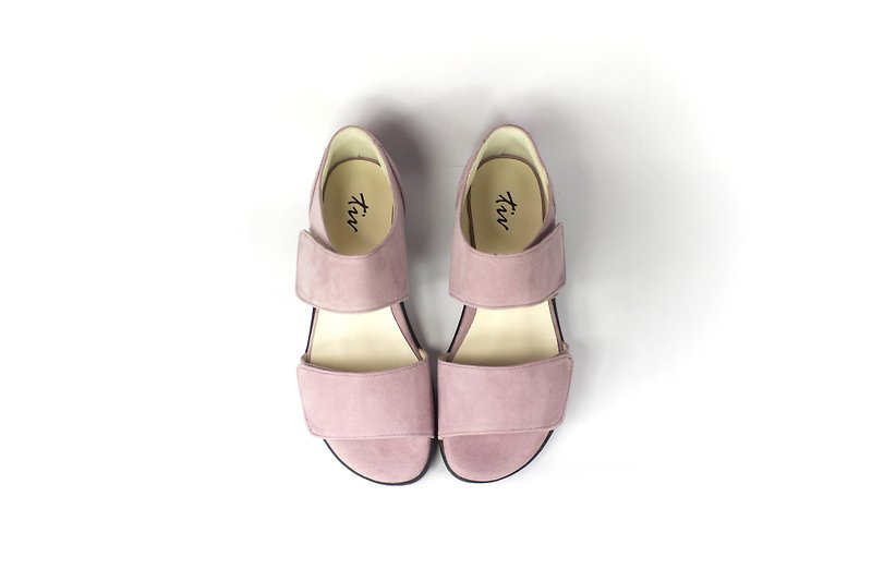 Pink retro sandals - Sandals - Genuine Leather 