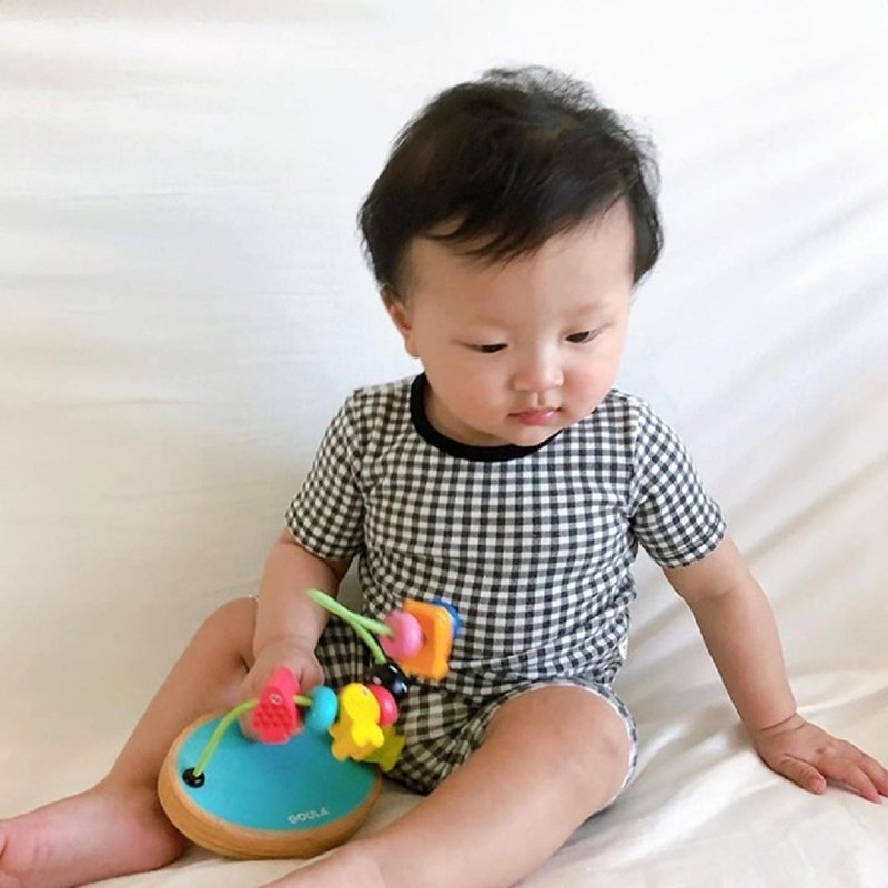 韓國嬰幼兒格子居家服套裝 •Gentleman Set• - 男/女童裝 - 棉．麻 