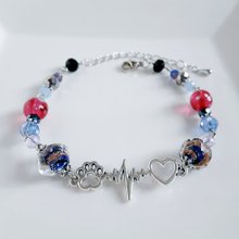 すずらんビーズとルナフラッシュとチェコビーズの可愛いピアス