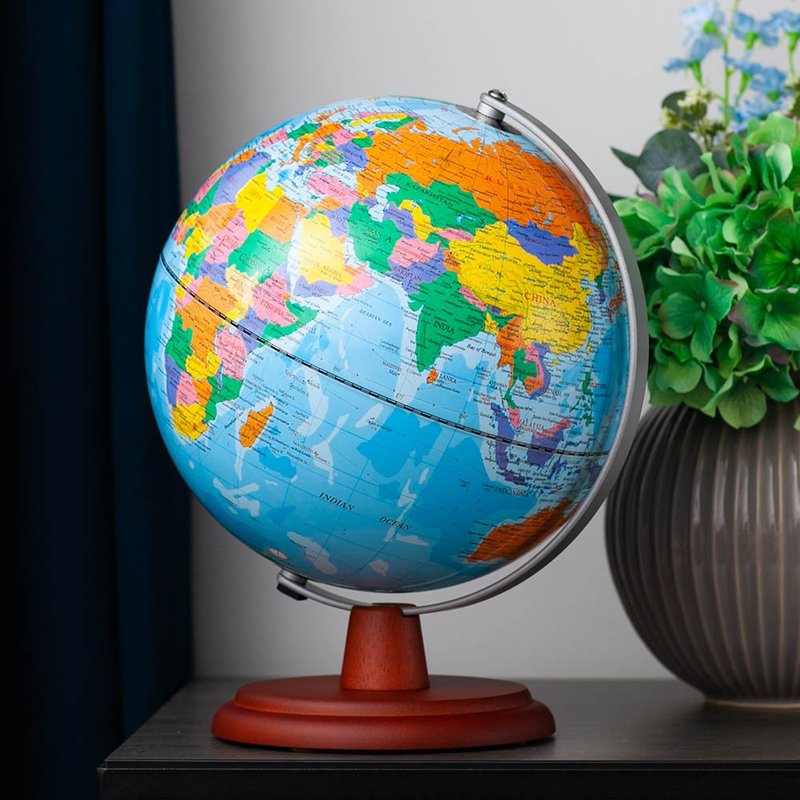 SkyGlobe 10吋行政圖205木座地球儀-LED - 擺飾/家飾品 - 塑膠 藍色