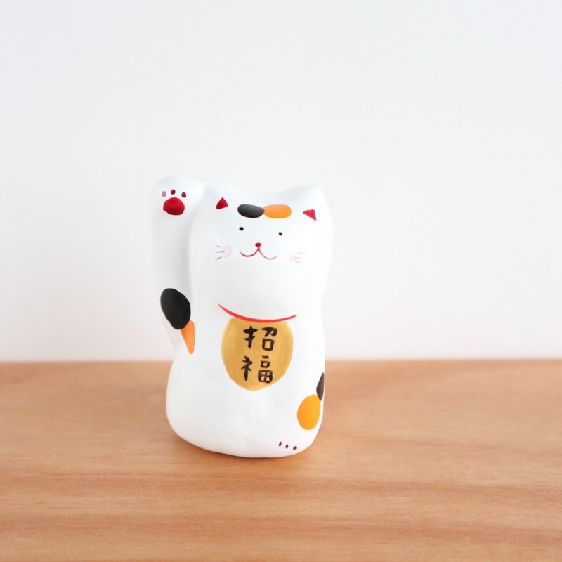 Beckoning Cat 　Calico - Items for Display - Paper Orange