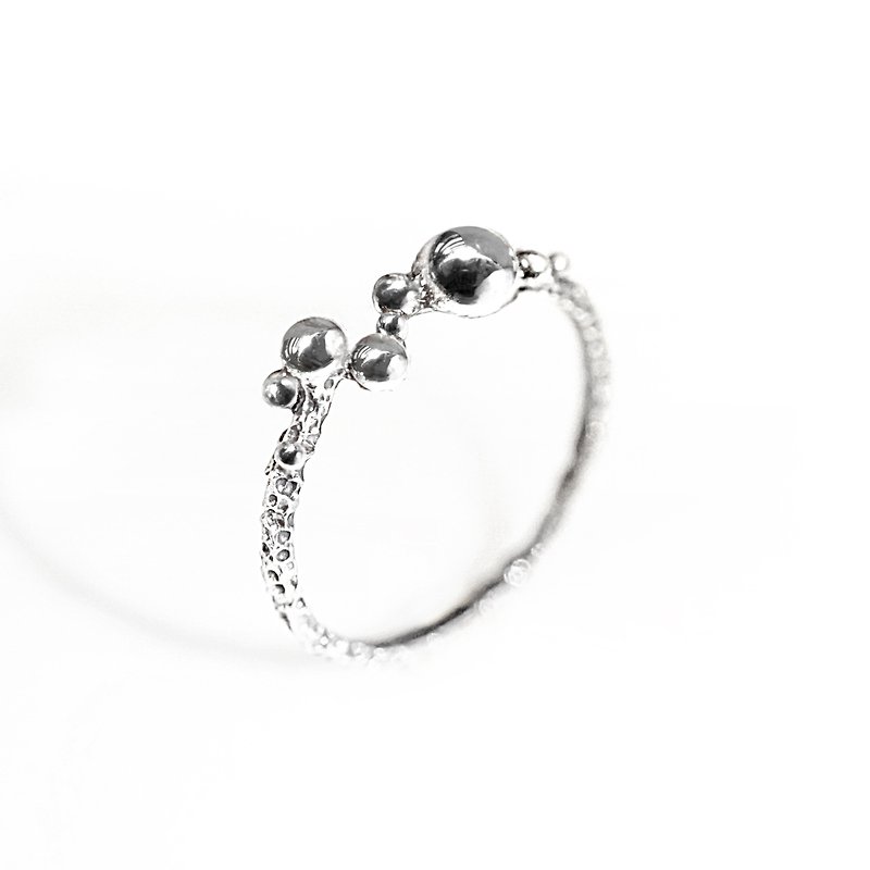 Ocean Series-Bubble Silver Tail Ring - General Rings - Other Metals Silver