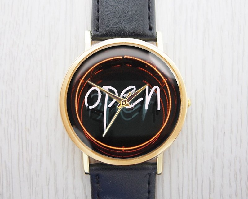 Aways open-Ladies' Watches/Men's Watches/Unisex Watches/Accessories【Special U Design】 - นาฬิกาผู้หญิง - โลหะ สีดำ