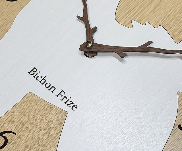 期間値下げ3000円引き 名入れ ワンちゃん はみ出し壁掛時計