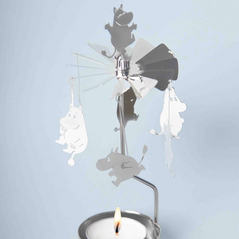 Silver Lulumi rotating candle holder (with candle) - เทียน/เชิงเทียน - โลหะ 