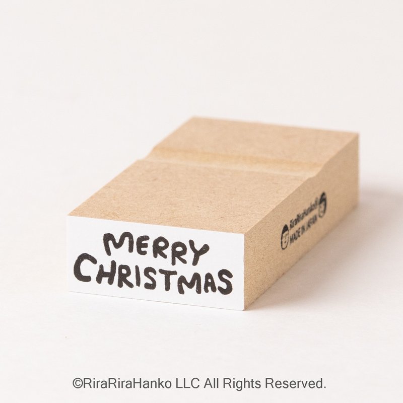 MerryChristmas(メリークリスマス)*文字はんこ*12mmx28mm*ラバースタンプ【リニューアル】*R555_o - 印章/印台 - 木頭 