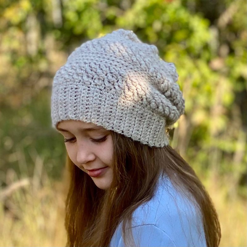 Crochet hat pattern The Jill slouchy hat (Toddler, Child and Adult sizes) - Knitting, Embroidery, Felted Wool & Sewing - Other Materials Khaki