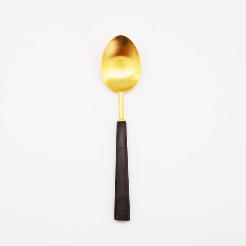 葡萄牙 Cutipol | EBONY / 黑金17.8CM點心匙 - 餐具/刀叉湯匙 - 不鏽鋼 金色
