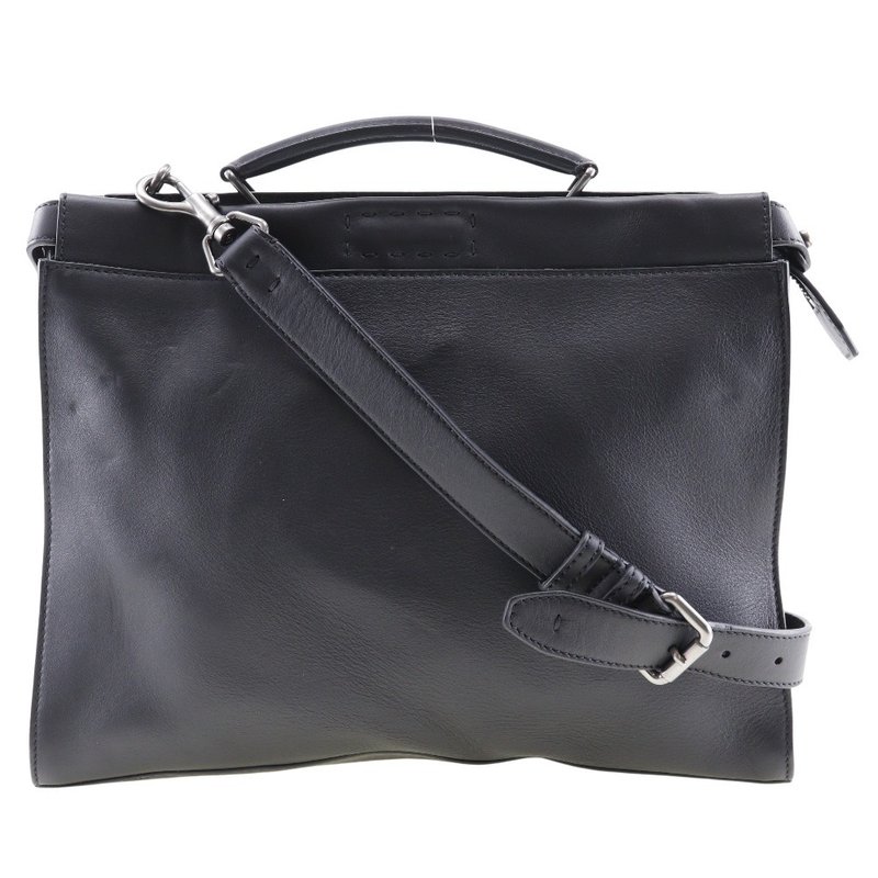 【日本直送】フェンディ FENDI ピーカブー ビジネスバッグ セリア 2WAYショルダー カーフ 黒 メンズ【中古】 - 電腦包/筆電包 - 真皮 黑色