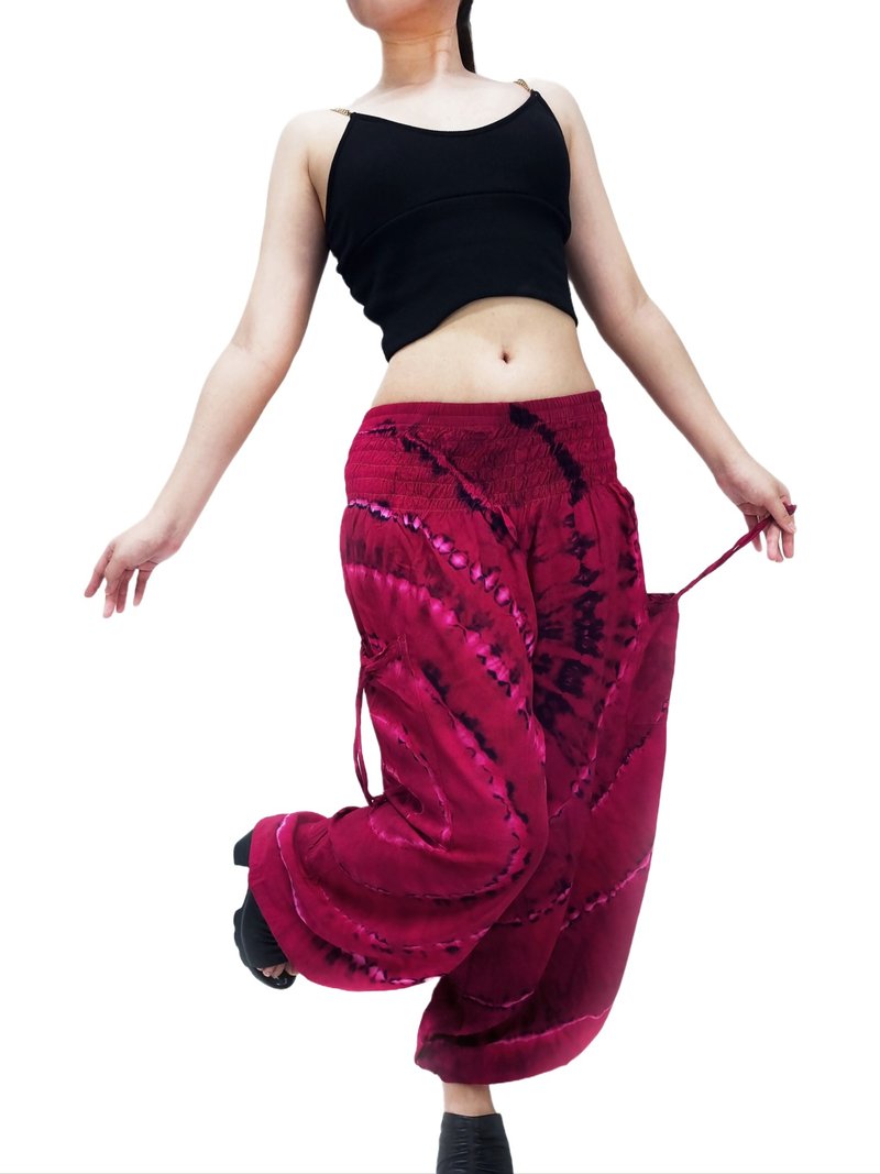 Tie dye Pants Women Clothing Yoga Pants Thai Pants Rayon Pants Unisex Trouser - 女長褲 - 其他材質 多色