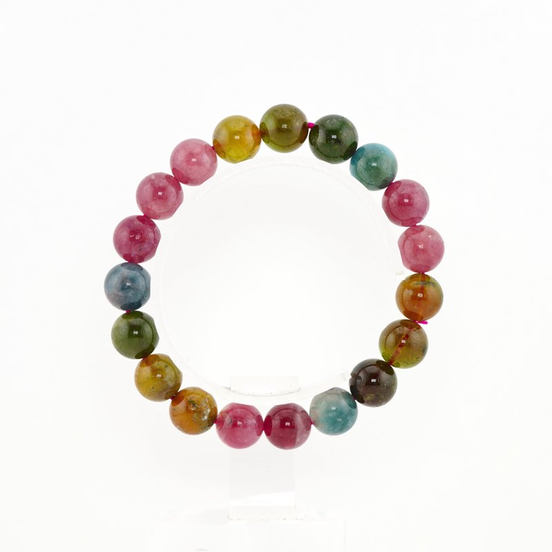 PolyGram Jewelry-Natural Tourmaline Hand Beads - Bracelets - Gemstone 