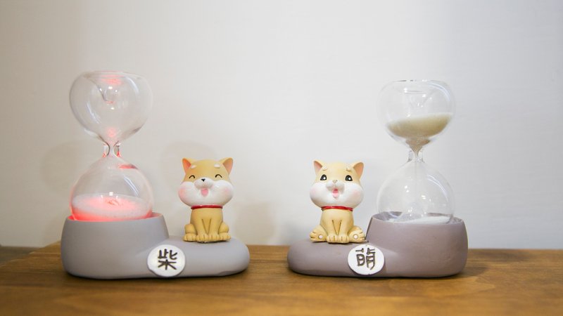 柴犬大學 萌柴沙漏燈 小夜燈  造型飾品 - 燈具/燈飾 - 樹脂 卡其色