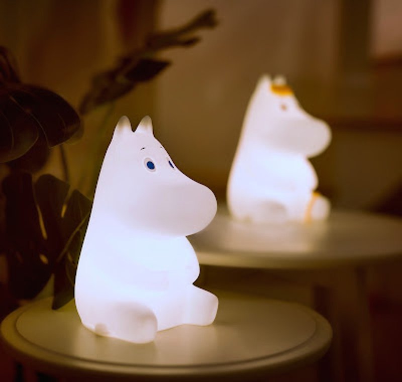 【送禮推薦】嚕嚕米聯名授權 嚕嚕米造型夜燈-矽膠 - 燈具/燈飾 - 塑膠 白色