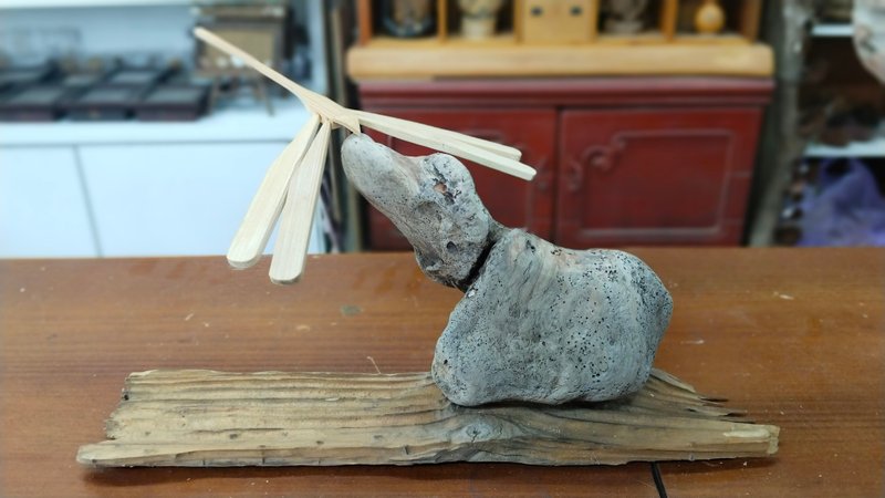 Natural Driftwood - Balancing Bamboo Dragonfly - ของวางตกแต่ง - วัสดุอื่นๆ 