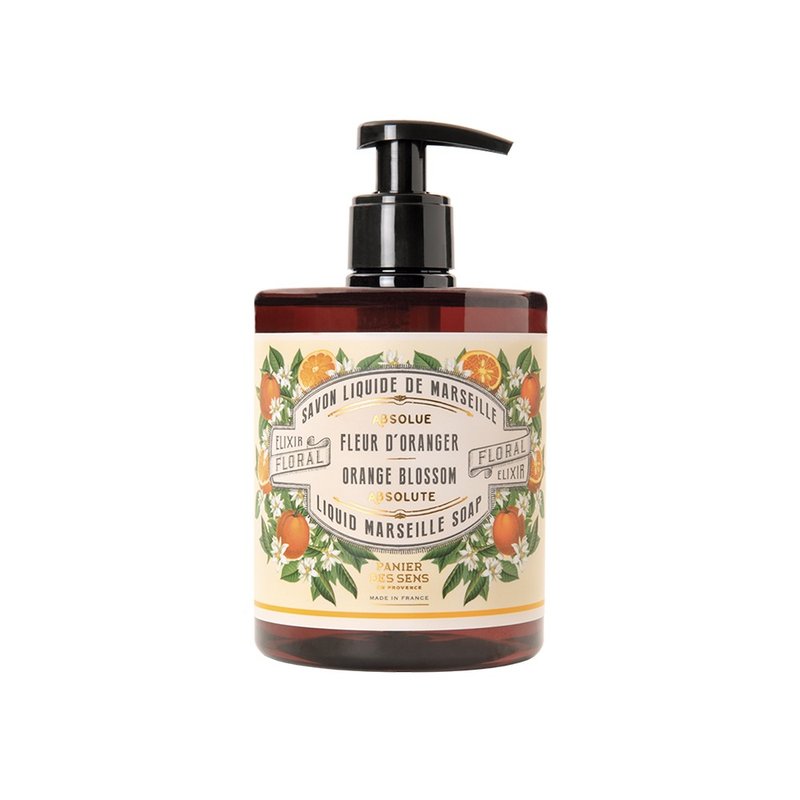 Panier des sens Marseille Liquid Soap 500ml-Orange Blossom - Body Wash - Plastic Orange