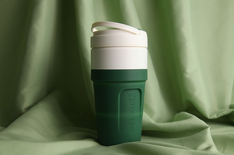 初代フードカップ=正直 730ml 大容量 アースグリーンア  荘園シリーズ - グラス・コップ - シリコン 