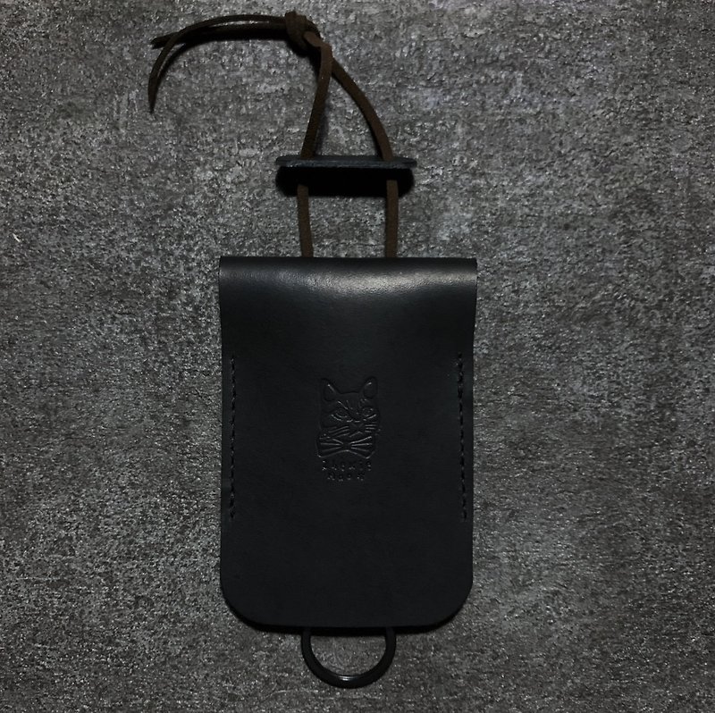 【客製】皮革鑰匙包【鑰匙用這包】客製化禮物 客製刻字 禮盒 - 鑰匙圈/鑰匙包 - 真皮 黑色