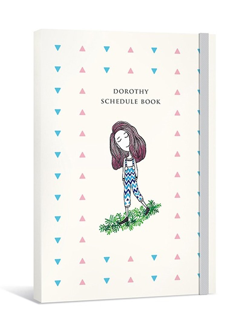 Dorothy無時效日誌手帳（含裝飾貼紙＋人物書籤）－三角點點(9AAAU0002) - 筆記本/手帳 - 紙 