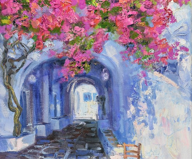 ブーゲンビリア油絵油彩作者不詳F641cm×32cm