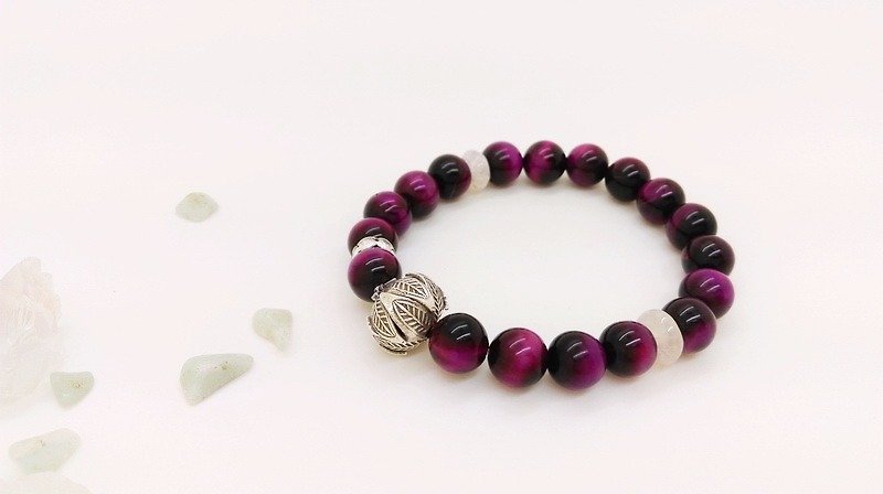 Fashion Jewelry series of energy - rose bengal tiger eye bracelet A-level - Bracelets - Gemstone Purple