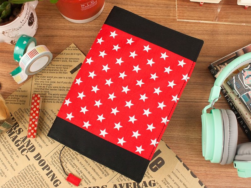 [Book の clothing] limited edition B6/32K adjustable multi-function cotton cloth book / cotton book cover - F stars - Book Covers - Cotton & Hemp 