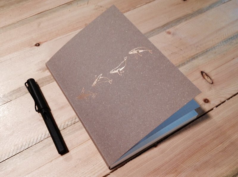 Whale / slow travel / notebook pen writing this - สมุดบันทึก/สมุดปฏิทิน - กระดาษ 