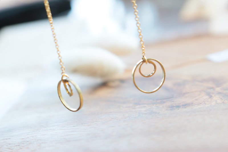 黃銅 耳環 1182-滿滿 - 耳環/耳夾 - 銅/黃銅 金色